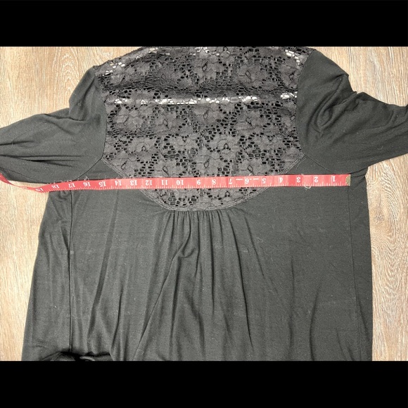 EUC black Dante Malan open front cardigan with lace - Picture 5 of 6